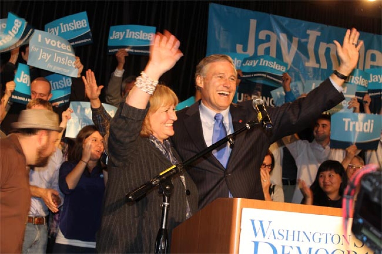 Democrat Jay Inslee said he’s forming a transition team. Photo by Debra Wang